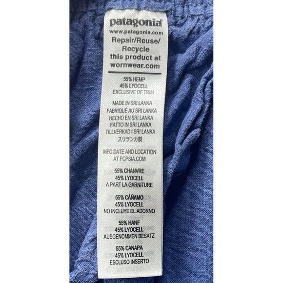 Patagonia Women's Garden Island Pants Blue Size XL Hemp Lyocell 56566 Breathable - Picture 4 of 11